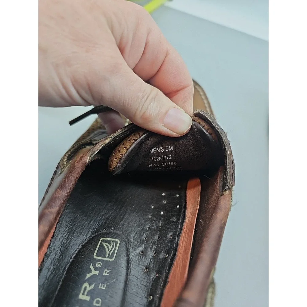 SPERRY TOP-SIDER Men's Brown Leather Boat Shoes Boots Mens Size 9